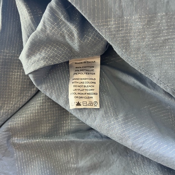 Hill House Athena Nap Dress in Blue Glitter Check XS - Picture 13 of 14